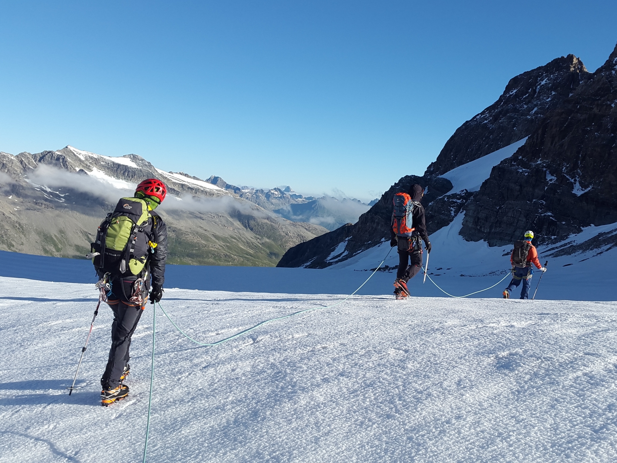 Ein Sinnbild für den Alpinismus: Die Seilschaft
