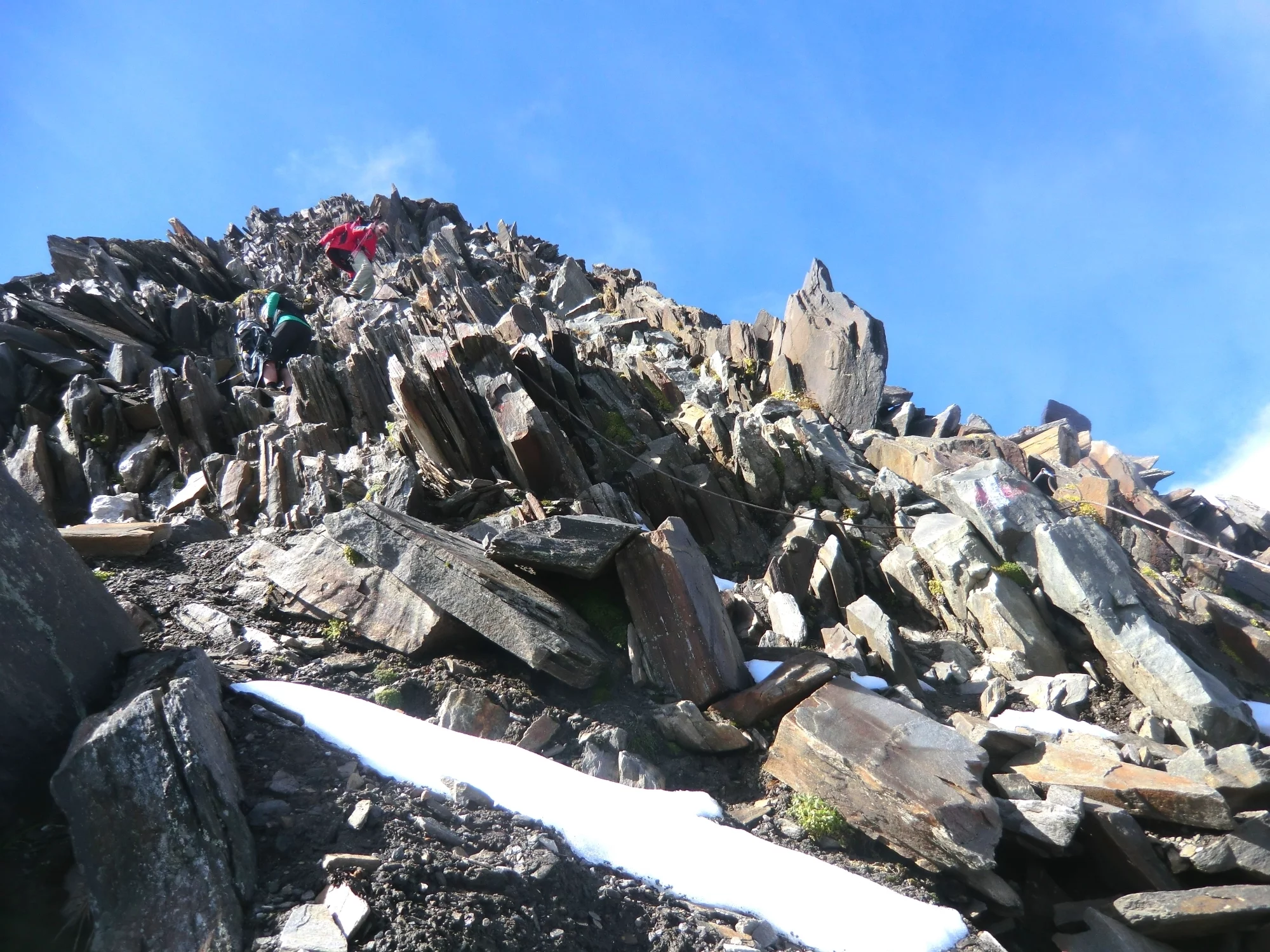 Bergsteigen Bergsteiger auf dem Berliner Höhenweg