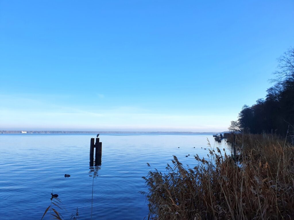 Weiter Blick über den Müggelsee bei meiner Berliner Südosten Radtour am Wasser