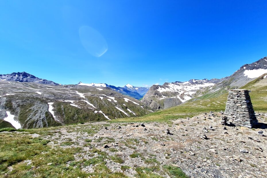 Grande Traversée des Alpes Teil 4: Panorama des Vanoise-Massivs vom Col de l'Iseran, dem höchsten Punkt der GTA