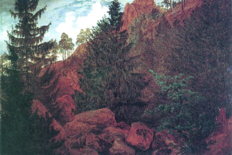 Caspar David Friedrich - Felspartie im Harz, Öl auf Leinwand