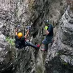 Kamin auf einem Klettersteig