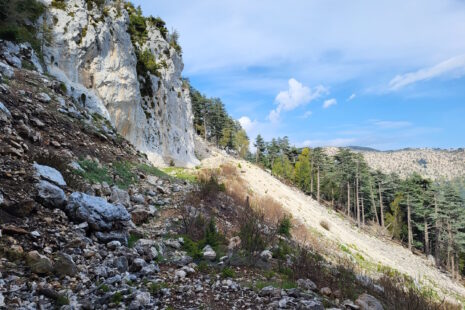 Lykischer Weg Teil 3: Felswand vor dem İncegeriş Tepesi-Grat