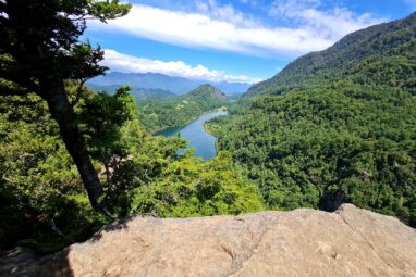 Blick vom Mirador El Leon auf die Laguna del León