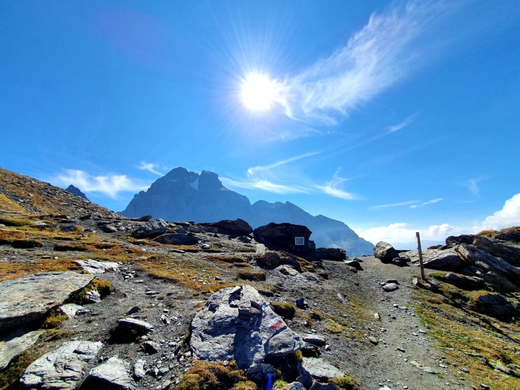 Monte Losetta-Pass mit Monviso-Panorama