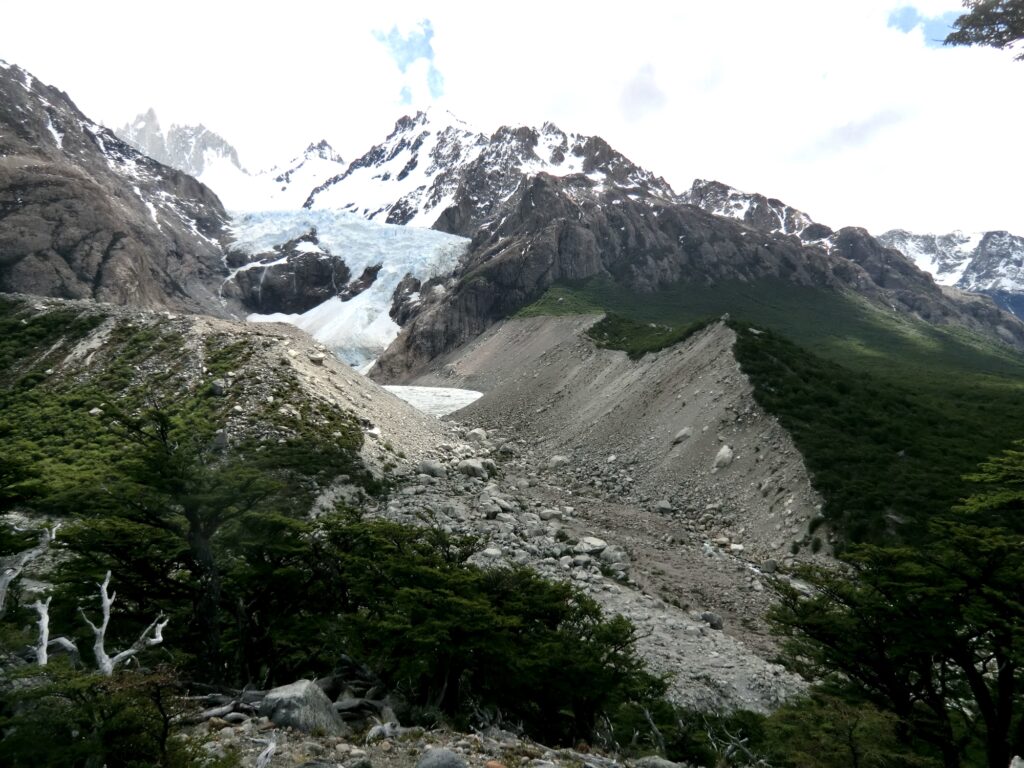 Überreste einer Mure in Patagonien