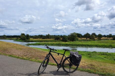 Oder-Neiße-Radweg im Oderbruch hinter Lebus