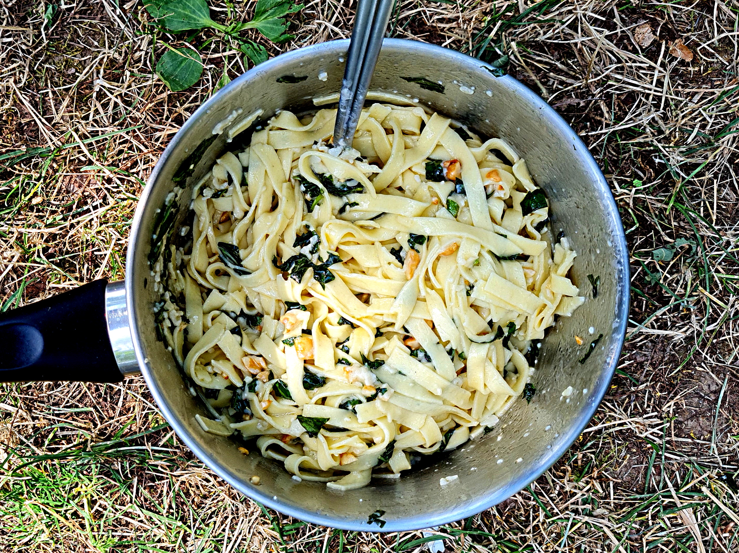 Outdoor-Rezept Pasta mit Pesto alla genovese