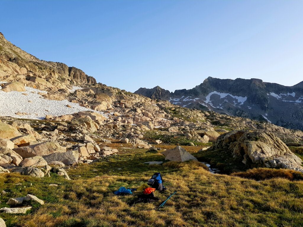 Mein zweites Nachtlager unterhalb des Cap de la Vall-Sees