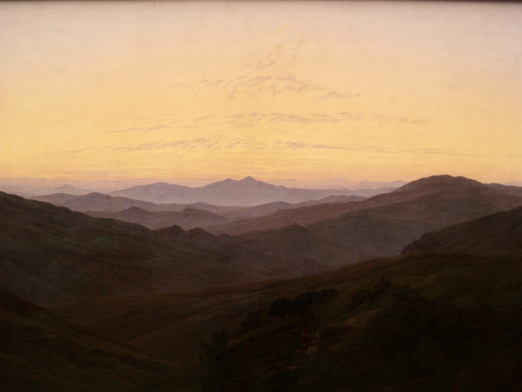 Caspar David Friedrich – Das Riesengebirge, Öl auf Leinwand