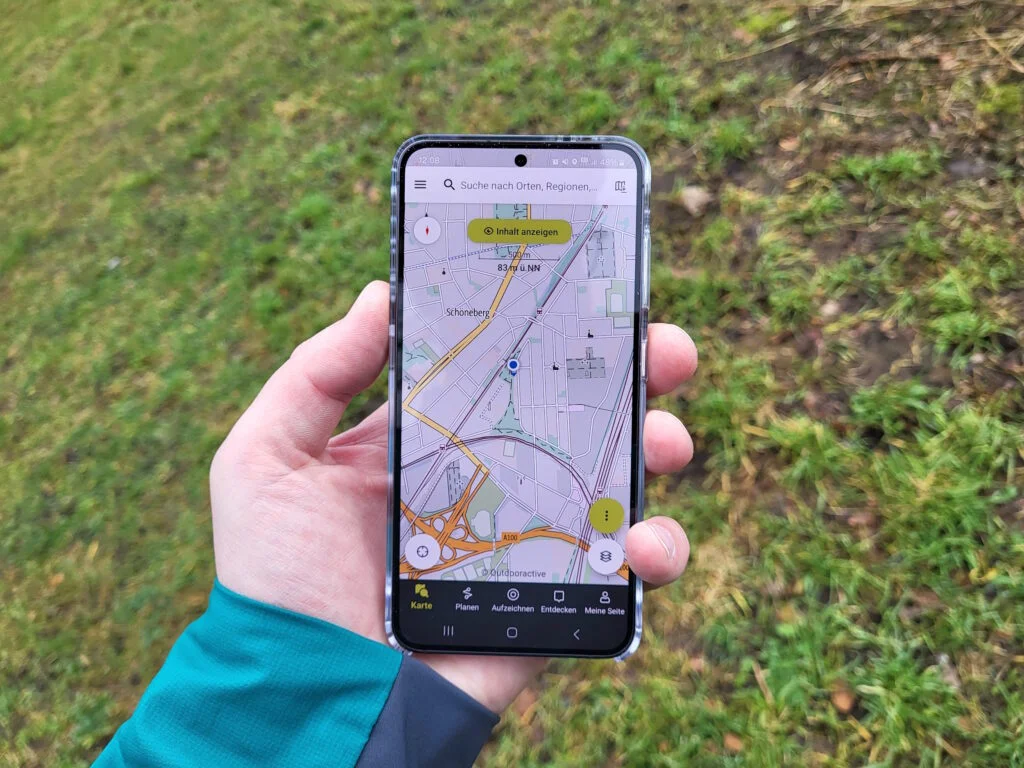 Outdooractive-App auf dem Samsung Galaxy S24