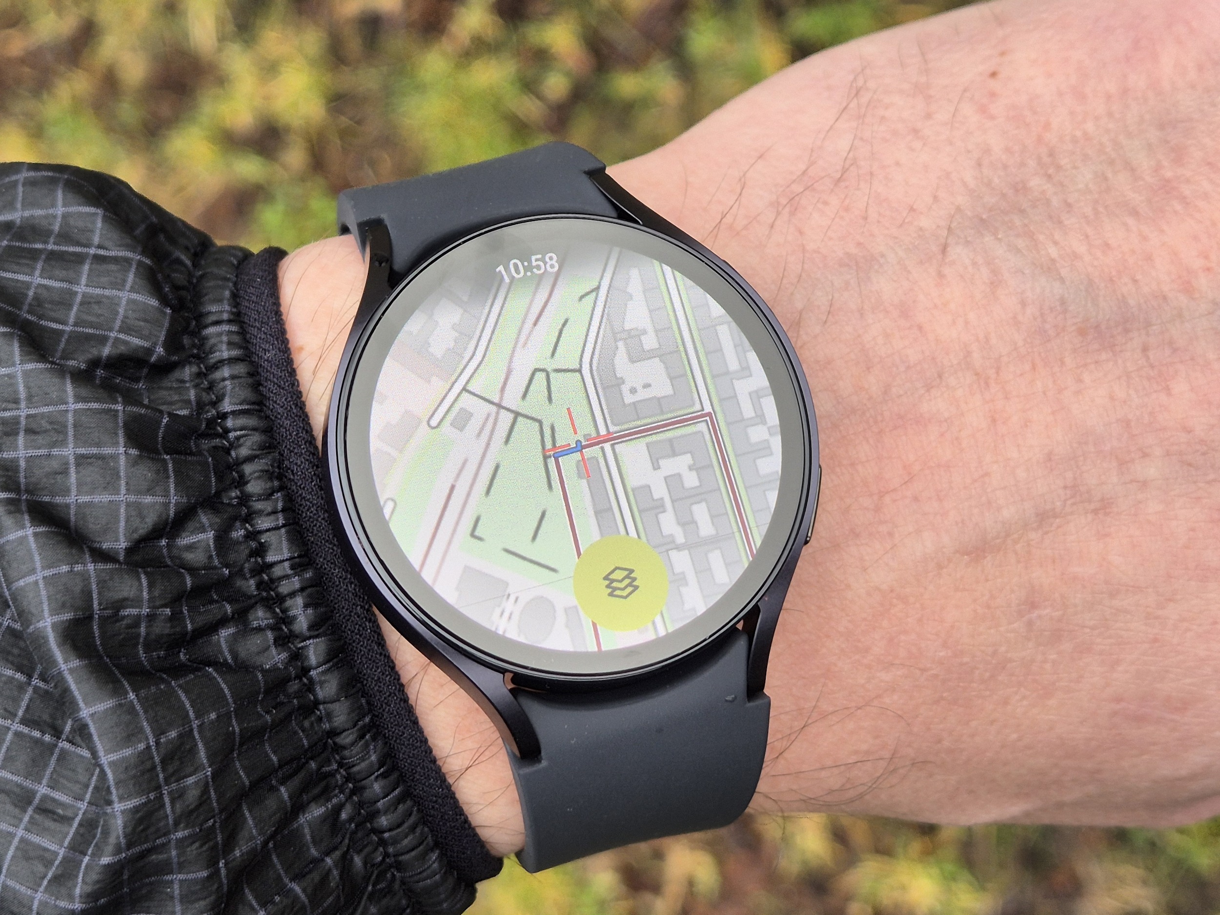 Kartenansicht von Outdooractive mit der Samsung Galaxy Watch6