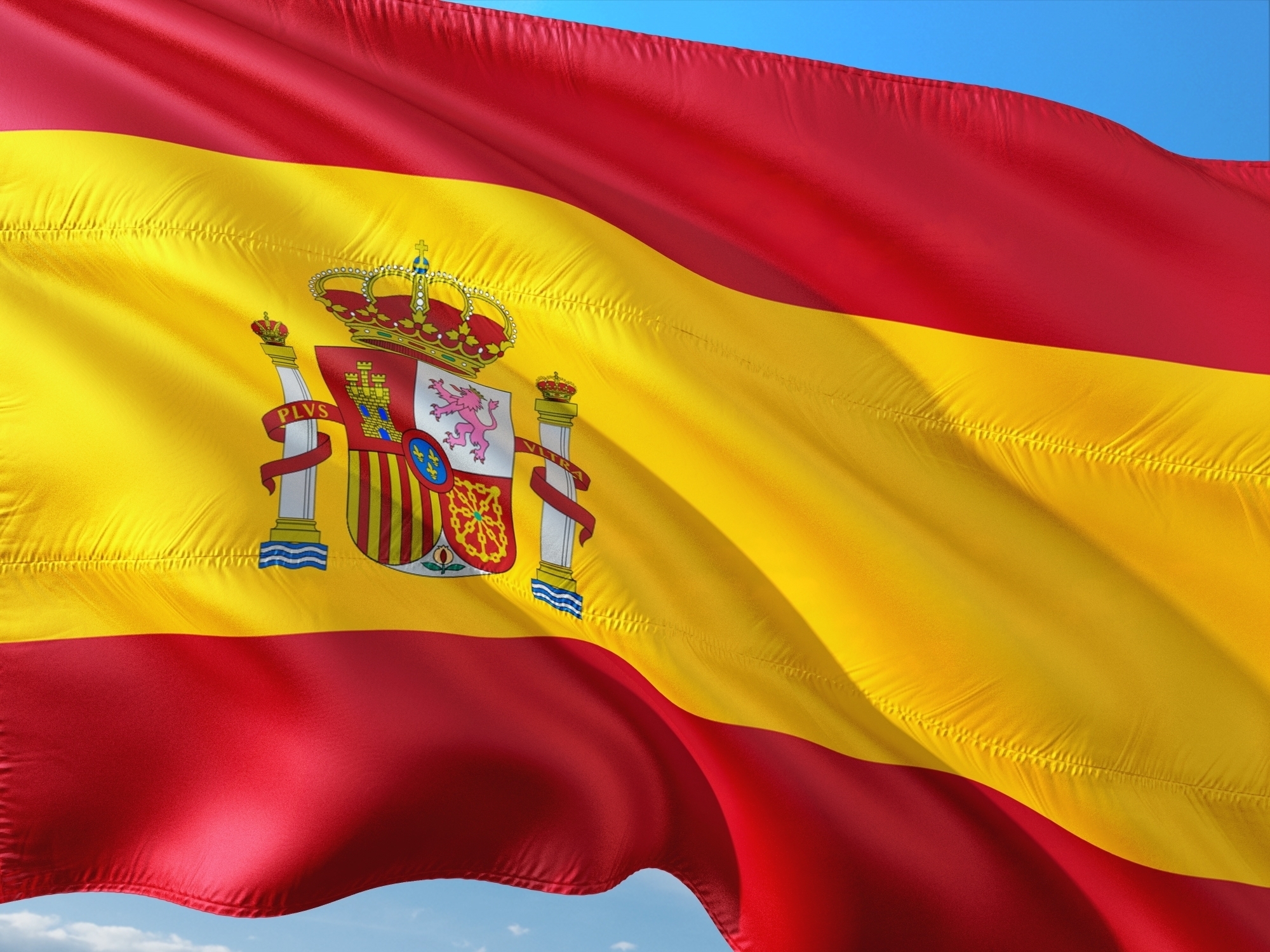 Flagge von Spanien Wandern im Königreich