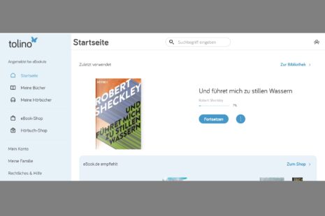 Der tolino webreader ist die Schaltzentrale für die tolino app